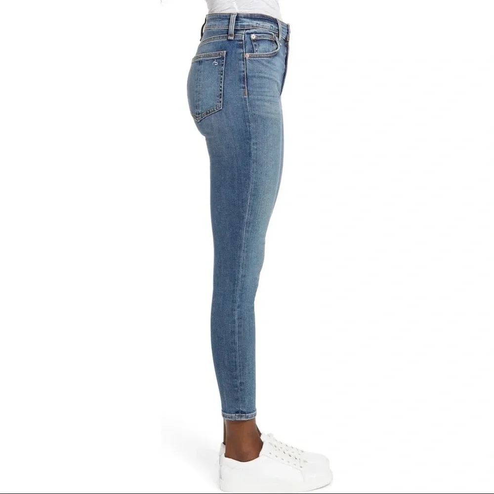 Rag & Bone Nina High Waist Ankle Skinny Jeans in Copper Hill Size 28 NWT - Picture 3 of 6
